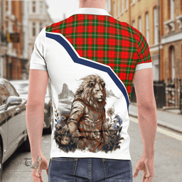 Scottish Lennox Kincaid Clan Badge Tartan Warrior Lion Polo Shirt - Tartan Plaid Polo Shirt Scottish Plaid Tartan Plaid - ScotsTee - scotstee.com