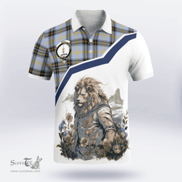 Scottish Bell Clan Badge Tartan Warrior Lion Polo Shirt - Tartan Plaid Polo Shirt Scottish Plaid Tartan Plaid - ScotsTee - scotstee.com