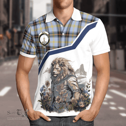 Scottish Bell Clan Badge Tartan Warrior Lion Polo Shirt - Tartan Plaid Polo Shirt Scottish Plaid Tartan Plaid - ScotsTee - scotstee.com