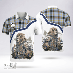 Scottish Bell Clan Badge Tartan Warrior Lion Polo Shirt - Tartan Plaid Polo Shirt Scottish Plaid Tartan Plaid - ScotsTee - scotstee.com