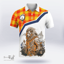 Scottish Macmillan Clan Badge Tartan Warrior Lion Polo Shirt - Tartan Plaid Polo Shirt Scottish Plaid Tartan Plaid - ScotsTee - scotstee.com