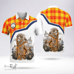 Scottish Macmillan Clan Badge Tartan Warrior Lion Polo Shirt - Tartan Plaid Polo Shirt Scottish Plaid Tartan Plaid - ScotsTee - scotstee.com