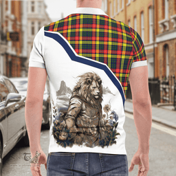 Scottish Buchanan Clan Badge Tartan Warrior Lion Polo Shirt - Tartan Plaid Polo Shirt Scottish Plaid Tartan Plaid - ScotsTee - scotstee.com