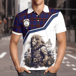 Scottish Home Clan Badge Tartan Warrior Lion Polo Shirt - Tartan Plaid Polo Shirt Scottish Plaid Tartan Plaid - ScotsTee - scotstee.com