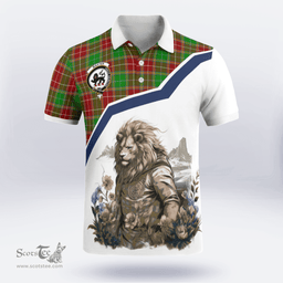 Scottish Baxter Clan Badge Tartan Warrior Lion Polo Shirt - Tartan Plaid Polo Shirt Scottish Plaid Tartan Plaid - ScotsTee - scotstee.com