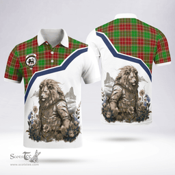 Scottish Baxter Clan Badge Tartan Warrior Lion Polo Shirt - Tartan Plaid Polo Shirt Scottish Plaid Tartan Plaid - ScotsTee - scotstee.com