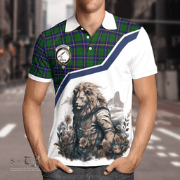 Scottish Carmichael Clan Badge Tartan Warrior Lion Polo Shirt - Tartan Plaid Polo Shirt Scottish Plaid Tartan Plaid - ScotsTee - scotstee.com