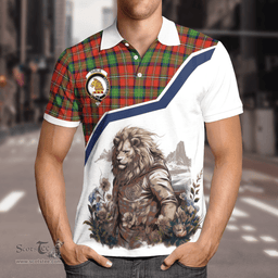 Scottish Fairlie Clan Badge Tartan Warrior Lion Polo Shirt - Tartan Plaid Polo Shirt Scottish Plaid Tartan Plaid - ScotsTee - scotstee.com