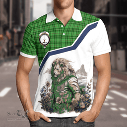 Scottish Blane Clan Badge Tartan Warrior Lion Polo Shirt - Tartan Plaid Polo Shirt Scottish Plaid Tartan Plaid - ScotsTee - scotstee.com