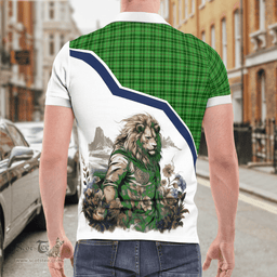 Scottish Blane Clan Badge Tartan Warrior Lion Polo Shirt - Tartan Plaid Polo Shirt Scottish Plaid Tartan Plaid - ScotsTee - scotstee.com