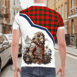 Scottish Kerr Clan Badge Tartan Warrior Lion Polo Shirt - Tartan Plaid Polo Shirt Scottish Plaid Tartan Plaid - ScotsTee - scotstee.com