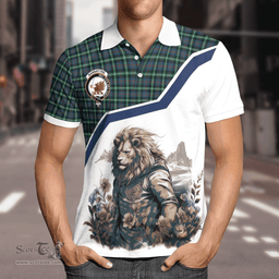 Scottish Bannatyne Clan Badge Tartan Warrior Lion Polo Shirt - Tartan Plaid Polo Shirt Scottish Plaid Tartan Plaid - ScotsTee - scotstee.com