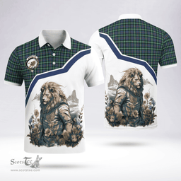 Scottish Bannatyne Clan Badge Tartan Warrior Lion Polo Shirt - Tartan Plaid Polo Shirt Scottish Plaid Tartan Plaid - ScotsTee - scotstee.com
