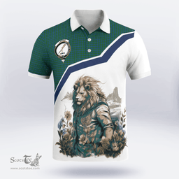 Scottish Lammie Clan Badge Tartan Warrior Lion Polo Shirt - Tartan Plaid Polo Shirt Scottish Plaid Tartan Plaid - ScotsTee - scotstee.com