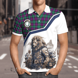 Scottish Macarthur Clan Badge Tartan Warrior Lion Polo Shirt - Tartan Plaid Polo Shirt Scottish Plaid Tartan Plaid - ScotsTee - scotstee.com