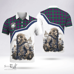 Scottish Macarthur Clan Badge Tartan Warrior Lion Polo Shirt - Tartan Plaid Polo Shirt Scottish Plaid Tartan Plaid - ScotsTee - scotstee.com