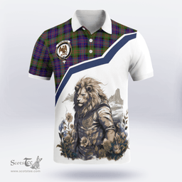 Scottish Chalmers Balnacraig Clan Badge Tartan Warrior Lion Polo Shirt - Tartan Plaid Polo Shirt Scottish Plaid Tartan Plaid - ScotsTee - scotstee.com