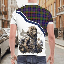 Scottish Chalmers Balnacraig Clan Badge Tartan Warrior Lion Polo Shirt - Tartan Plaid Polo Shirt Scottish Plaid Tartan Plaid - ScotsTee - scotstee.com
