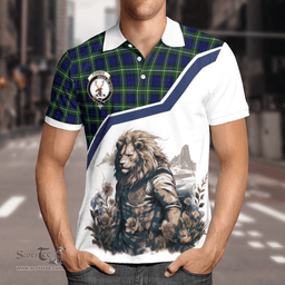 Scottish Forbes Clan Badge Tartan Warrior Lion Polo Shirt - Tartan Plaid Polo Shirt Scottish Plaid Tartan Plaid - ScotsTee - scotstee.com