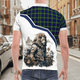 Scottish Forbes Clan Badge Tartan Warrior Lion Polo Shirt - Tartan Plaid Polo Shirt Scottish Plaid Tartan Plaid - ScotsTee - scotstee.com