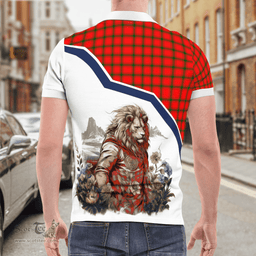 Scottish Macdonald Of Sleat Clan Badge Tartan Warrior Lion Polo Shirt - Tartan Plaid Polo Shirt Scottish Plaid Tartan Plaid - ScotsTee - scotstee.com