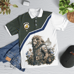 Scottish Campbell Clan Badge Tartan Warrior Lion Polo Shirt - Tartan Plaid Polo Shirt Scottish Plaid Tartan Plaid - ScotsTee - scotstee.com