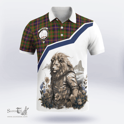 Scottish Cochrane Clan Badge Tartan Warrior Lion Polo Shirt - Tartan Plaid Polo Shirt Scottish Plaid Tartan Plaid - ScotsTee - scotstee.com