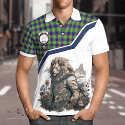 Scottish Colville Clan Badge Tartan Warrior Lion Polo Shirt - Tartan Plaid Polo Shirt Scottish Plaid Tartan Plaid - ScotsTee - scotstee.com