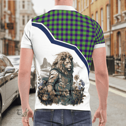 Scottish Colville Clan Badge Tartan Warrior Lion Polo Shirt - Tartan Plaid Polo Shirt Scottish Plaid Tartan Plaid - ScotsTee - scotstee.com