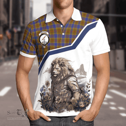 Scottish Balfour Clan Badge Tartan Warrior Lion Polo Shirt - Tartan Plaid Polo Shirt Scottish Plaid Tartan Plaid - ScotsTee - scotstee.com