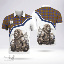 Scottish Balfour Clan Badge Tartan Warrior Lion Polo Shirt - Tartan Plaid Polo Shirt Scottish Plaid Tartan Plaid - ScotsTee - scotstee.com