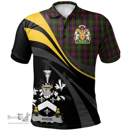 Scottish Hargis Tartan Polo Shirt - Royal Coat Of Arms Style Scottish Plaid Tartan Plaid