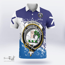 Scottish Paterson Clan Crest Scotland Polo Shirt - Tartan Plaid Polo Shirt Scottish Plaid Tartan Plaid - ScotsTee - scotstee.com