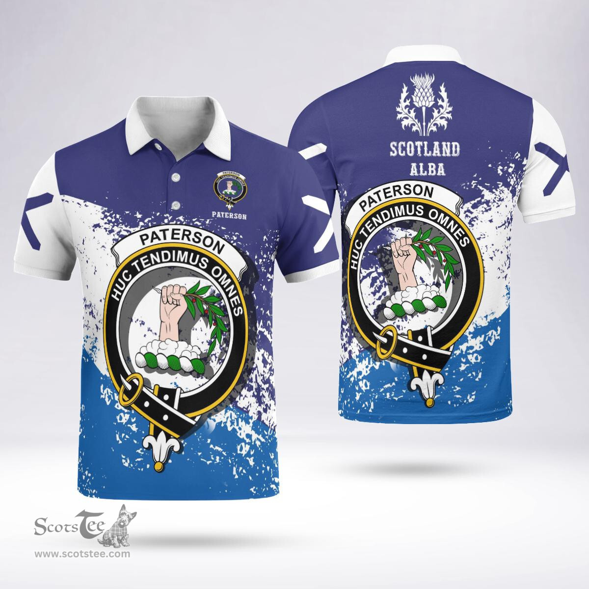 Scottish Paterson Clan Crest Scotland Polo Shirt - Tartan Plaid Polo Shirt Scottish Plaid Tartan Plaid - ScotsTee - scotstee.com