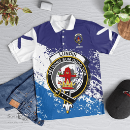 Scottish Lundin Clan Crest Scotland Polo Shirt - Tartan Plaid Polo Shirt Scottish Plaid Tartan Plaid - ScotsTee - scotstee.com