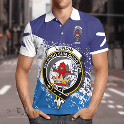 Scottish Lundin Clan Crest Scotland Polo Shirt - Tartan Plaid Polo Shirt Scottish Plaid Tartan Plaid - ScotsTee - scotstee.com