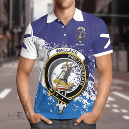Scottish Wallace Clan Crest Scotland Polo Shirt - Tartan Plaid Polo Shirt Scottish Plaid Tartan Plaid - ScotsTee - scotstee.com