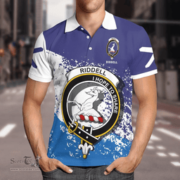 Scottish Riddell Clan Crest Scotland Polo Shirt - Tartan Plaid Polo Shirt Scottish Plaid Tartan Plaid - ScotsTee - scotstee.com