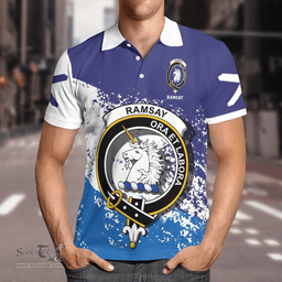 Scottish Ramsay Clan Crest Scotland Polo Shirt - Tartan Plaid Polo Shirt Scottish Plaid Tartan Plaid - ScotsTee - scotstee.com