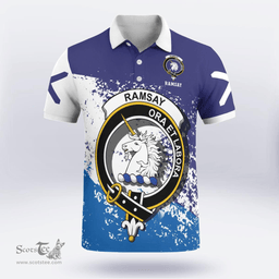 Scottish Ramsay Clan Crest Scotland Polo Shirt - Tartan Plaid Polo Shirt Scottish Plaid Tartan Plaid - ScotsTee - scotstee.com