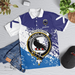 Scottish Rutherford Clan Crest Scotland Polo Shirt - Tartan Plaid Polo Shirt Scottish Plaid Tartan Plaid - ScotsTee - scotstee.com