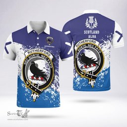 Scottish Rutherford Clan Crest Scotland Polo Shirt - Tartan Plaid Polo Shirt Scottish Plaid Tartan Plaid - ScotsTee - scotstee.com