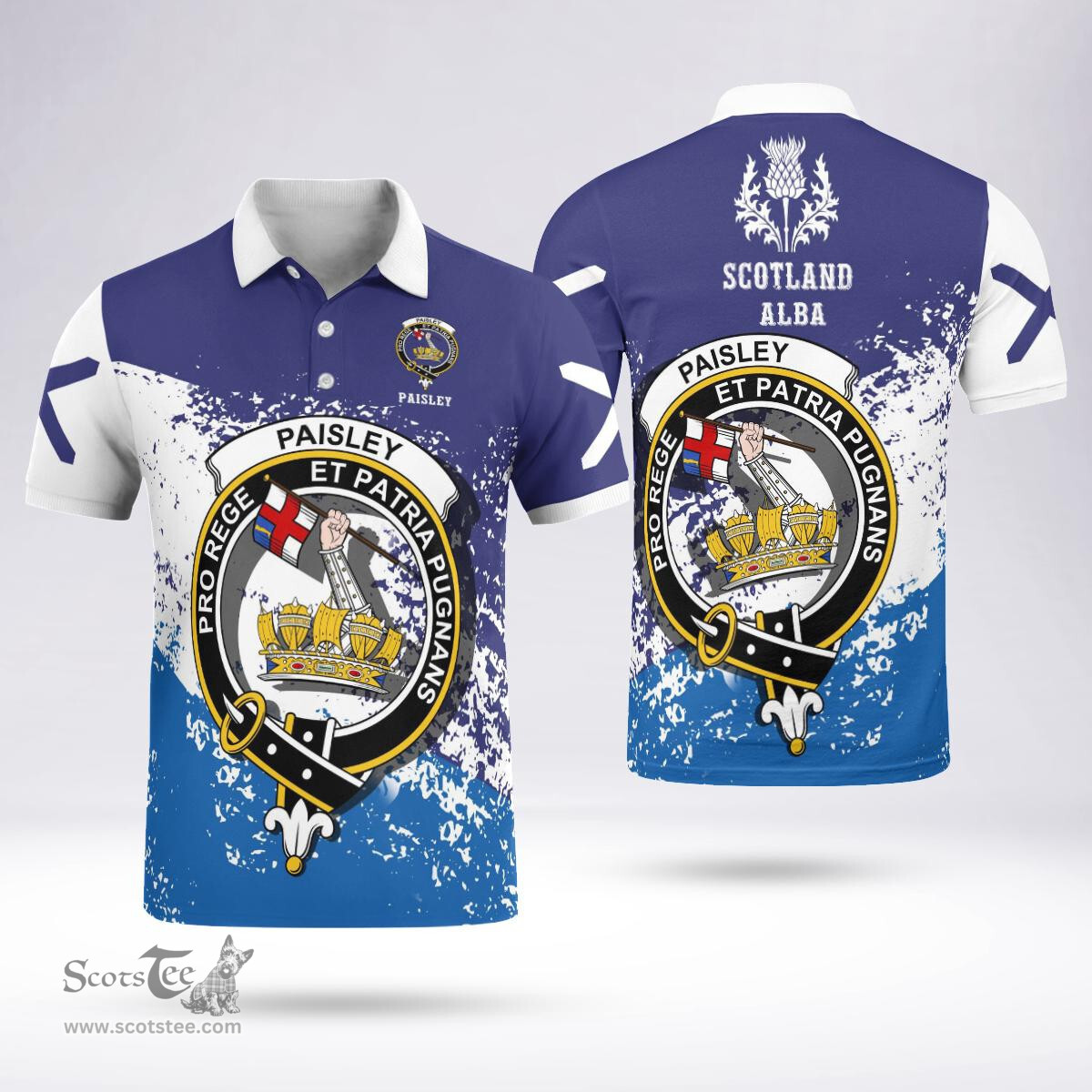 Scottish Paisley Clan Crest Scotland Polo Shirt - Tartan Plaid Polo Shirt Scottish Plaid Tartan Plaid - ScotsTee - scotstee.com