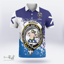 Scottish Murray Of Athole Clan Crest Scotland Polo Shirt - Tartan Plaid Polo Shirt Scottish Plaid Tartan Plaid - ScotsTee - scotstee.com
