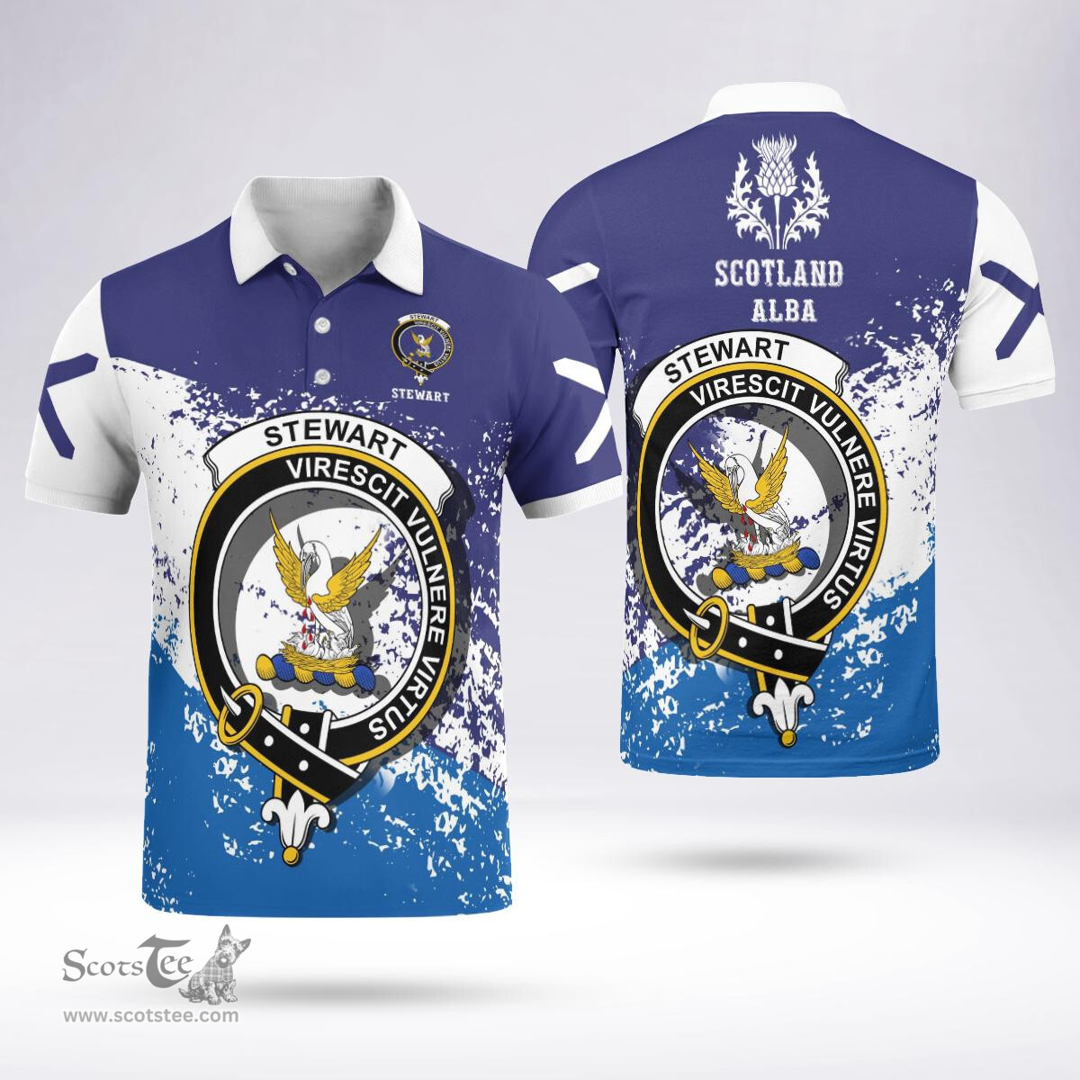 Scottish Stewart Of Appin Clan Crest Scotland Polo Shirt - Tartan Plaid Polo Shirt Scottish Plaid Tartan Plaid - ScotsTee - scotstee.com