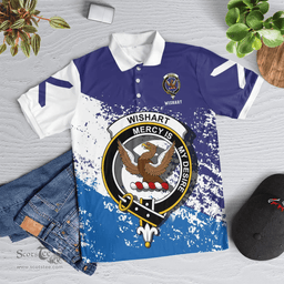 Scottish Wishart Clan Crest Scotland Polo Shirt - Tartan Plaid Polo Shirt Scottish Plaid Tartan Plaid - ScotsTee - scotstee.com