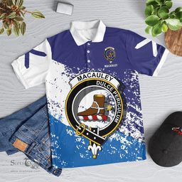 Scottish Macauley Clan Crest Scotland Polo Shirt - Tartan Plaid Polo Shirt Scottish Plaid Tartan Plaid - ScotsTee - scotstee.com