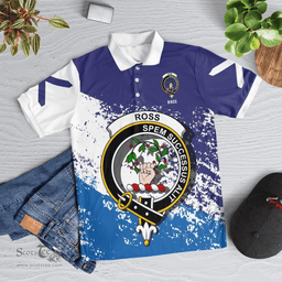Scottish Ross Clan Crest Scotland Polo Shirt - Tartan Plaid Polo Shirt Scottish Plaid Tartan Plaid - ScotsTee - scotstee.com