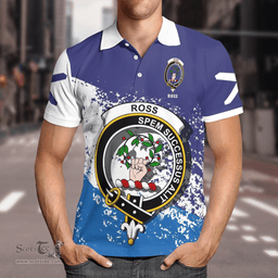 Scottish Ross Clan Crest Scotland Polo Shirt - Tartan Plaid Polo Shirt Scottish Plaid Tartan Plaid - ScotsTee - scotstee.com