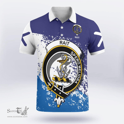 Scottish Rait Clan Crest Scotland Polo Shirt - Tartan Plaid Polo Shirt Scottish Plaid Tartan Plaid - ScotsTee - scotstee.com